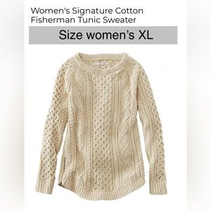 LL Bean women’s fisherman sweater